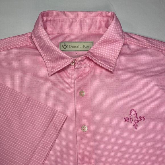Donald Ross Mens Performance Stretch Golf Polo Shirt Size Large - Picture 1 of 8